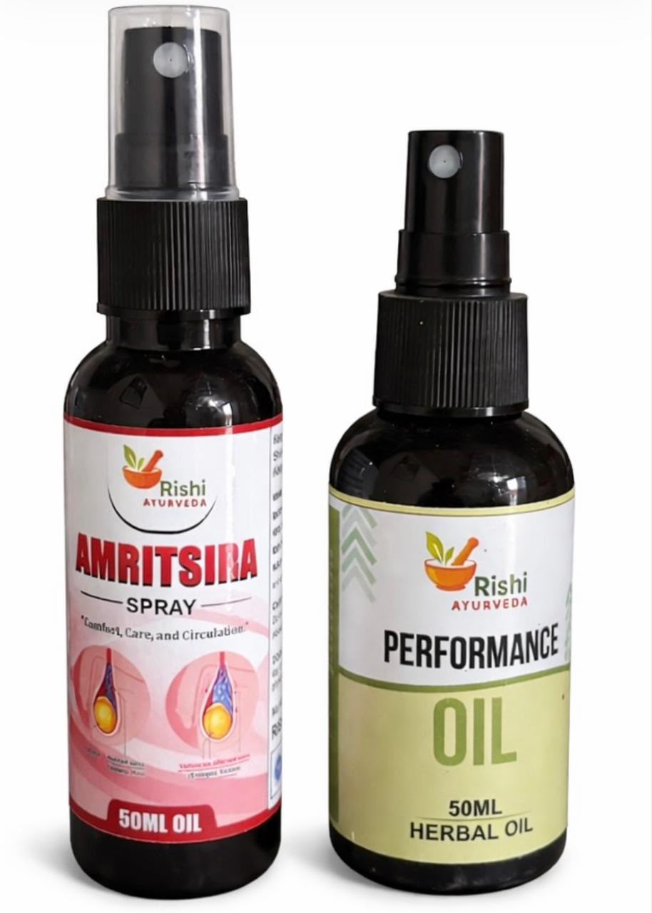 Varicocele Relief Spray & Oil Kit (Amritsira Spray & Oil)